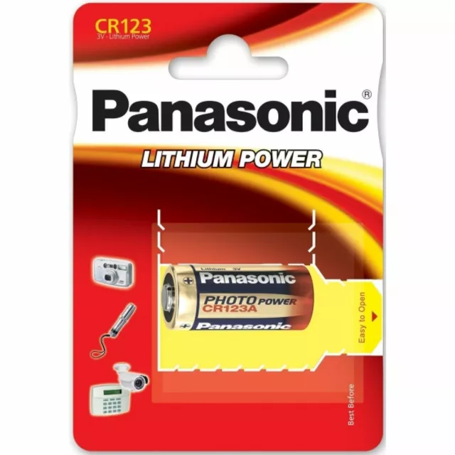 Foto Batterie Panasonic Photo Power 123 CR123A RCR123 1er Blister 3V  Lithium