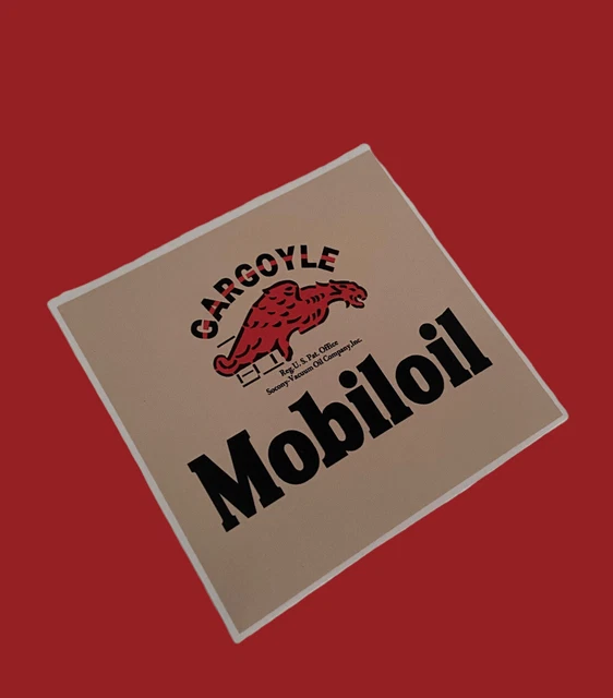 Mobiles Öl Wasserspeier Öldose KRUG VINYL AUFKLEBER VINTAGE Abzeichen 1960er klassische Motoren