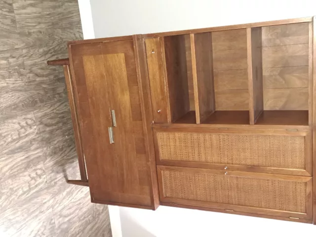Credenza by Merton Gershun mid century modern walnut dining room cabinet