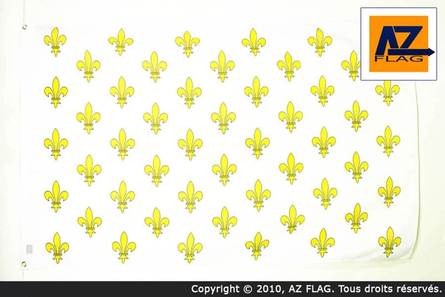 Drapeau Royaume De France Anges 90x60cm - Royaliste Français Fleur De Lys Haute Qualité - Maison
