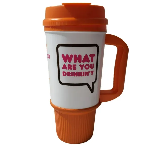*New* Dunkin Donuts "What are you drinkin" Hot & Cold To Go Travel Mug Cup 24oz