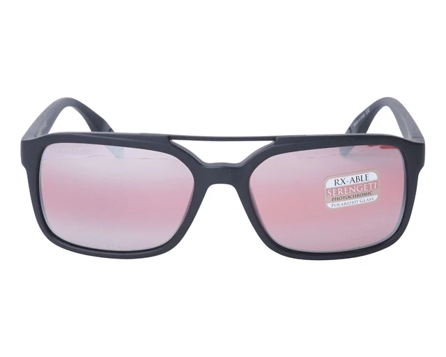 Serengeti Sunglasses Renzo 8625 Satin Black Polarized  Sedona  Bi Mirror Italy