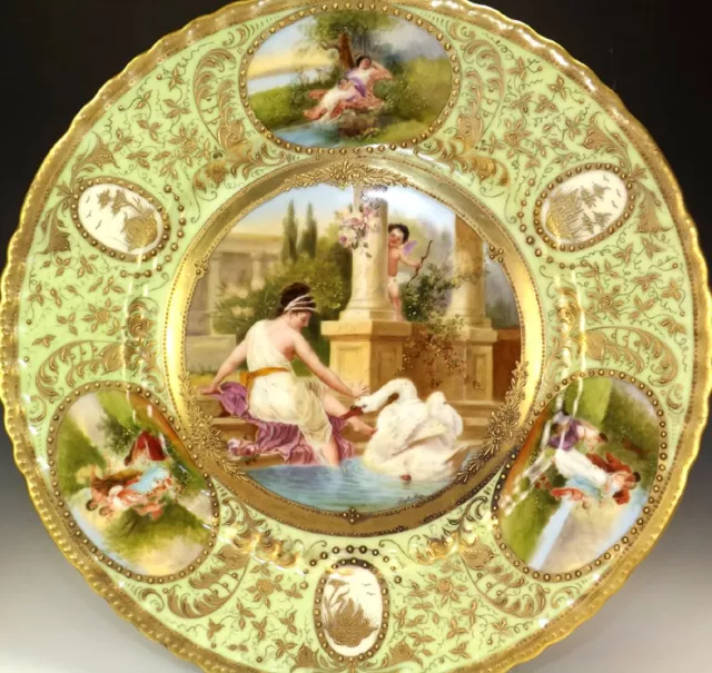Royal Vienna  Uno Di Una Coppia Di Piatti Da Parata Porcellana Di Vienna Firmato
