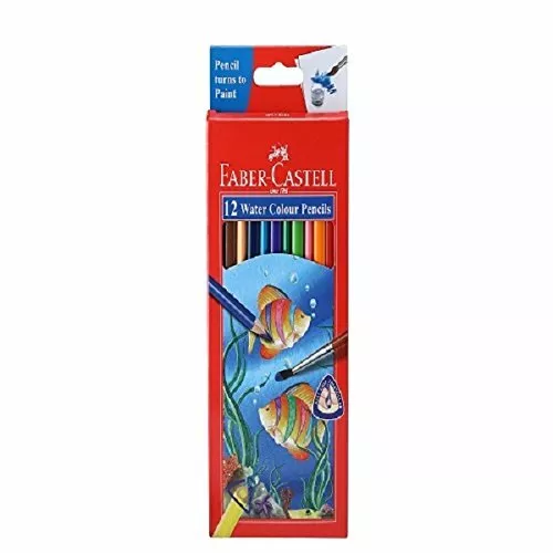 Faber-Castell Agua Color Lápices Con Paint Brush - Pack De 12 (Surtido)