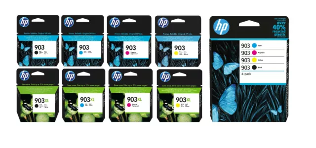 Original Tinte Patronen HP 903 903XL für Drucker OfficeJet Pro schwarz Color