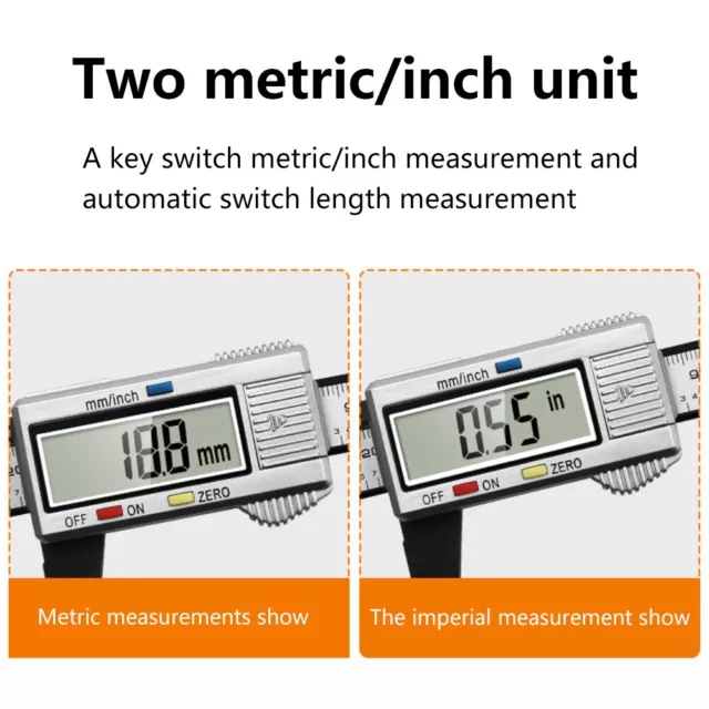 150mm/6inch Large LCD Screen Digital Caliper Vernier Electronic Measuring Tool