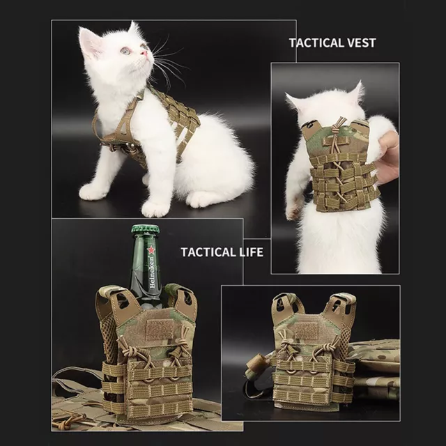 Mini Tactical Beer Bottle Vest Cover Military Miniature Molle Vest Beer Holde-LI