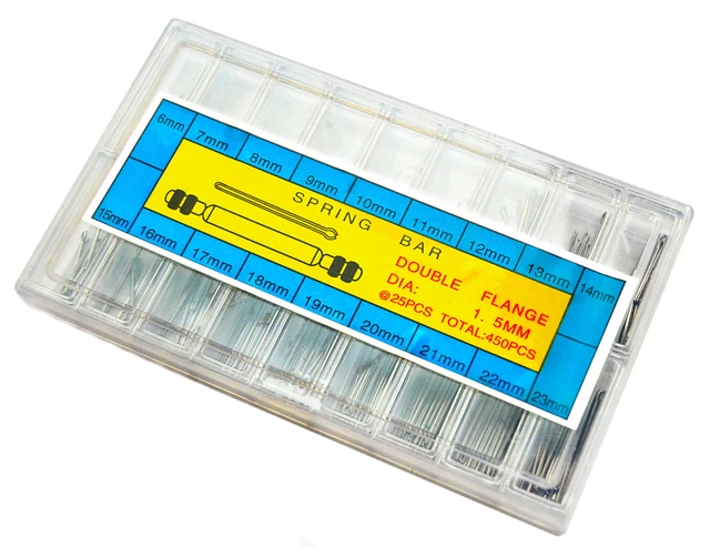 Cinturino Orologio Set Di 400 Pezzi Anse Per Cinturini Orologio - Molle A Scatto - Misure Da 10mm A 29mm Perni Acciaio Inox Orologio - Foto 9