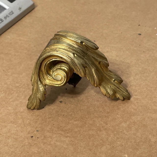 ANTIQUE LARGE FRENCH Mantle Clock Brass or Bronze Foot Part Ornate