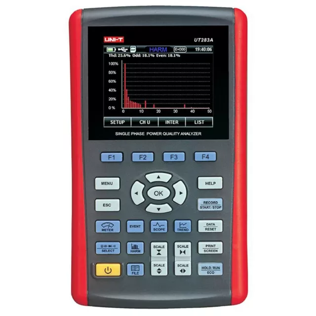 1Pc New UNI-T UT283A Single Phase Power Quality Analyzer True RMS USB Interface