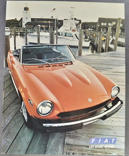 1977 FIAT 124 Sport Spider Roadster Brochure Sheet Excellent Original