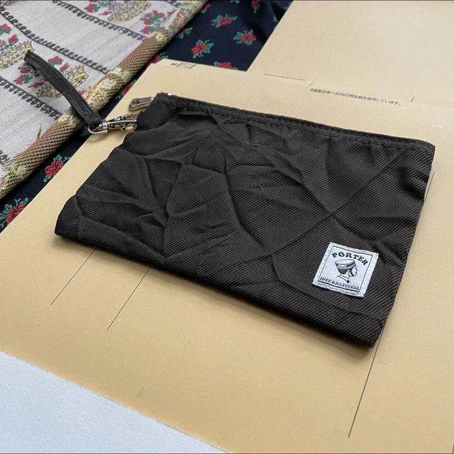 PORTER INTERNATIONAL BROWN Zip Wallet Purse Yoshida Japan £37.50
