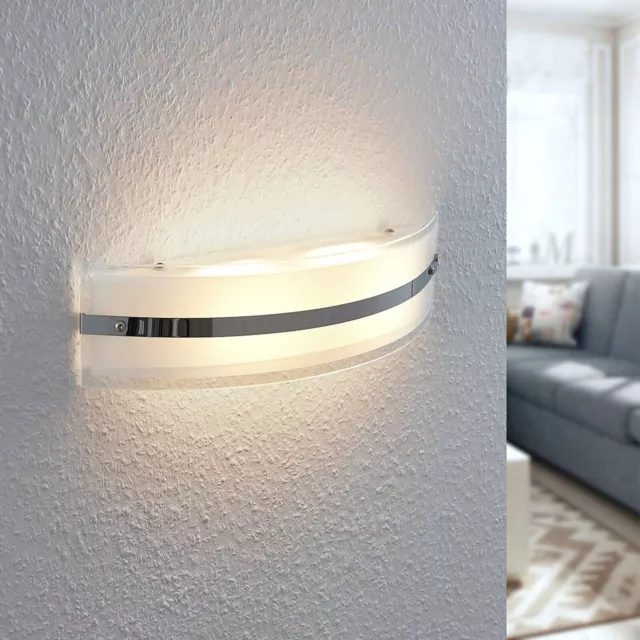 Lindby LED Wandleuchte, Wandlampe Innen 'Zinka' (Modern) in Weiß aus Glas u.a.