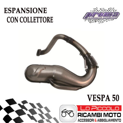 Proma Muffler For Vespa 50 Special - Mandelli Srl 403753095 - Made In Italy