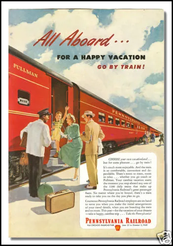 1949 Pennsylvania Railroad vintage ad