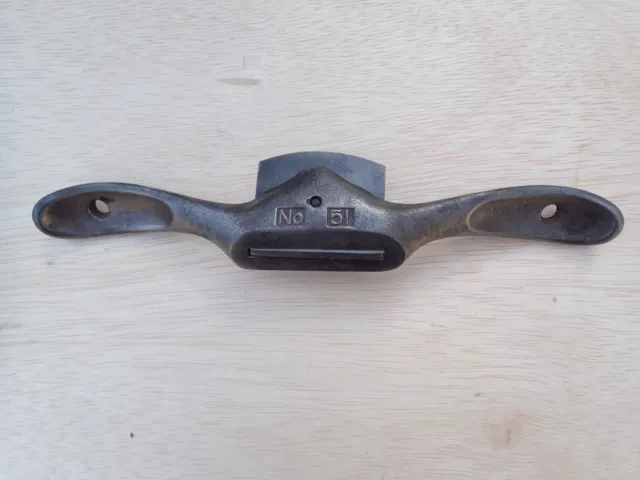 VINTAGE STANLEY NO. 51 SPOKESHAVE w/SWEETHEART "AA" TRADEMARK 1922-35. Fair
