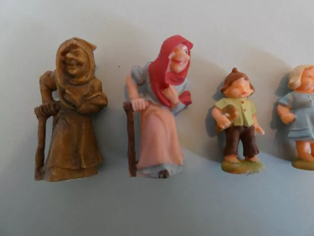 5 alte Figuren Märchen Hänsel und Gretel Hexe Katze Rohling Hexe Plaho DDR 6/94 2