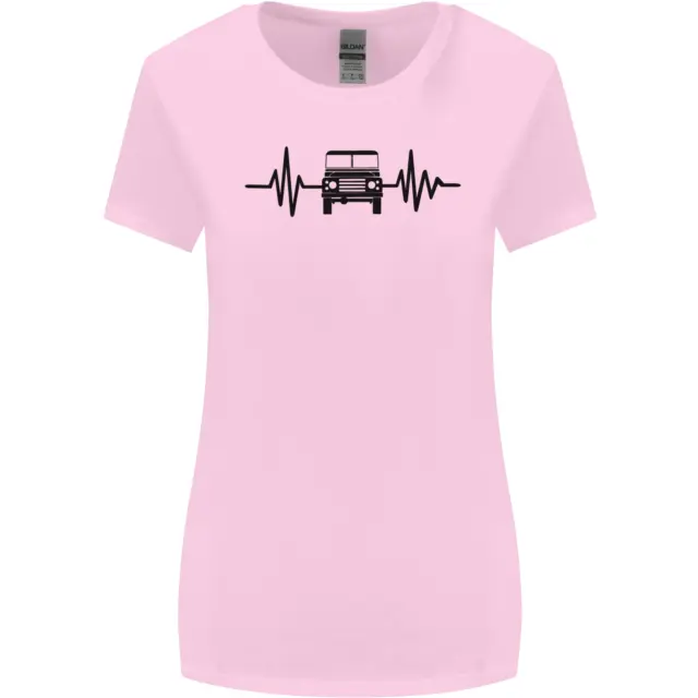 T-shirt 4X4 Heart Beat Pulse Off Roading donna taglio più largo 3