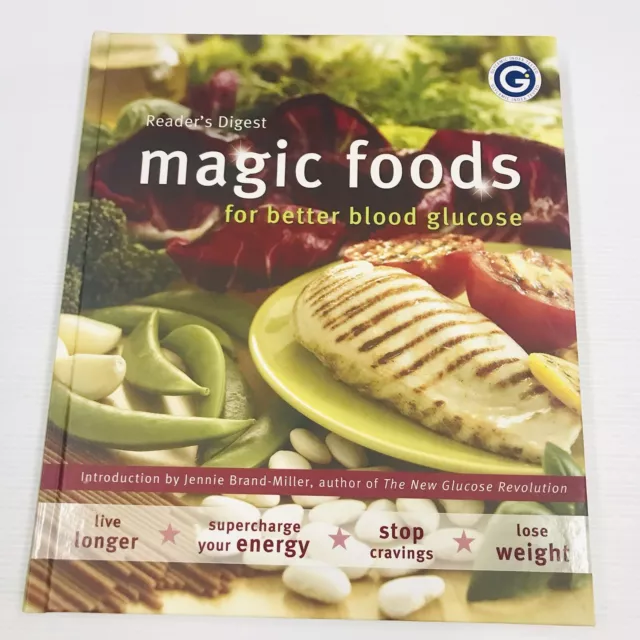 Readers Digest MAGIC FOODS￼ Cookbook Healthy Cooking Blood Glucose Recipes HB