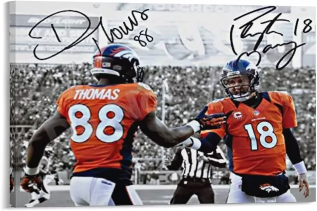 Peyton Manning Wall Art Demaryius Thomas Poster Print Art Painting Canvas Poster