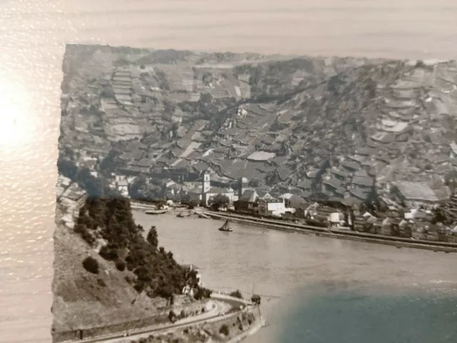 Postkarte Blick von der Loreley auf St. Goarshausen und Burg Katz ungel_ 2