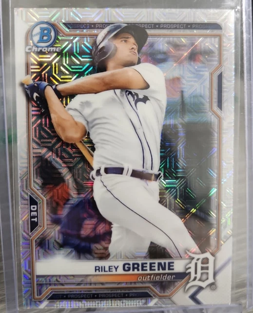 RÉFRACTEUR MOJO CHROME Riley Greene 2021 Bowman #BCP-4 Detroit Tigers ...