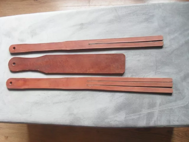 3 Schottische Schule Tawse Gürtel Dicht Hartleder