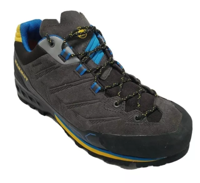 MEN'S MAMMUT KENTO Low GTX® Hiking Shoes Vibram Black Blue Yellow ...