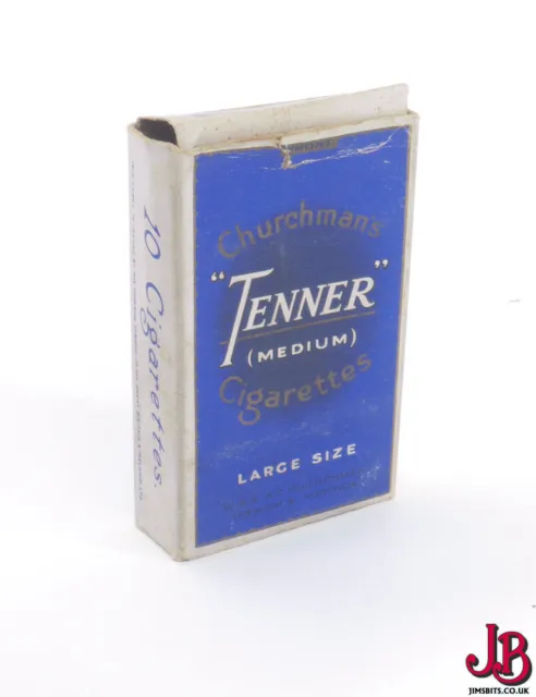 An old empty Churchmans Tenner cigarette box / packet / pack