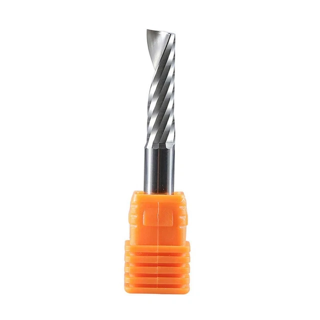 1PC 22mm Carbide Single-Flute Spiral End Mill 6mm-Shank For MDF CNC Router Bit
