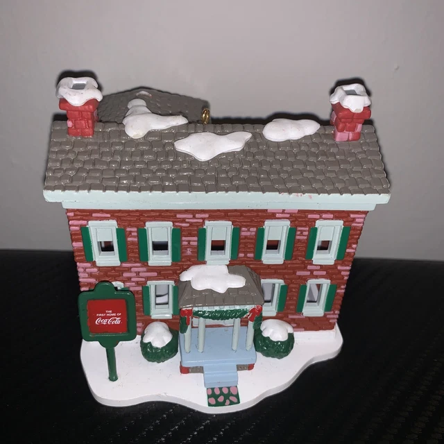 1991 Coca-Cola Jacob's 1st home of coke Christmas Ornament building house Coke
