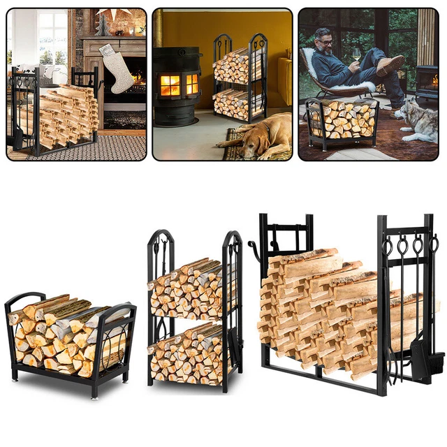 QUICK STAR Scaffale In Metallo Per Legna Da Ardere, 143 X 70 X 185 Cm - Foto 2