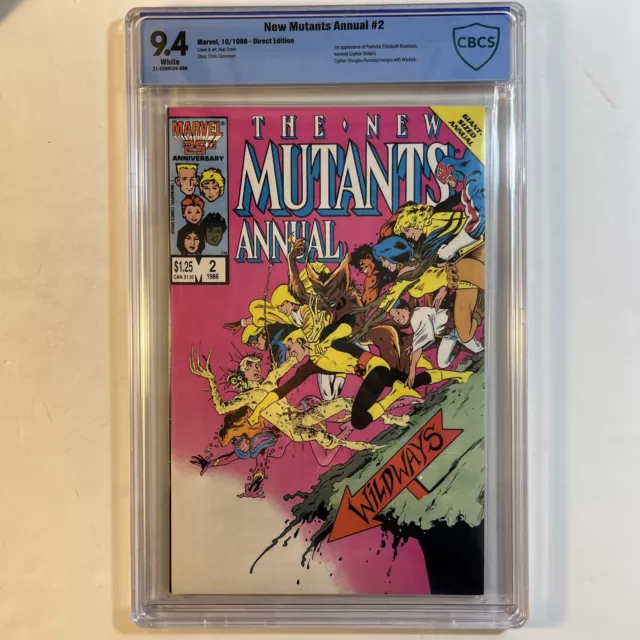 NEW MUTANTS Annual #2 1st USA PSYLOCKE Captain Britain sister   Movie CBCS 9.4