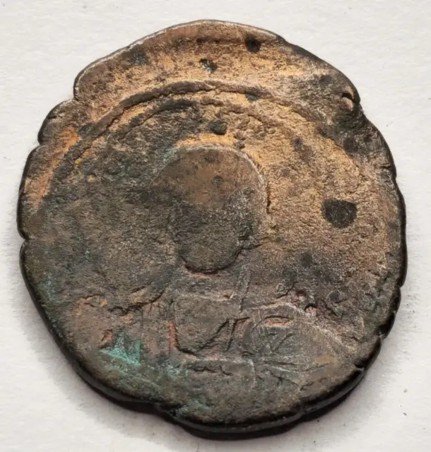 Anonymous Byzantine Coin Ae Follis Michael Iv Circa 1034-1041 Ad.10.4Gr 31Mm