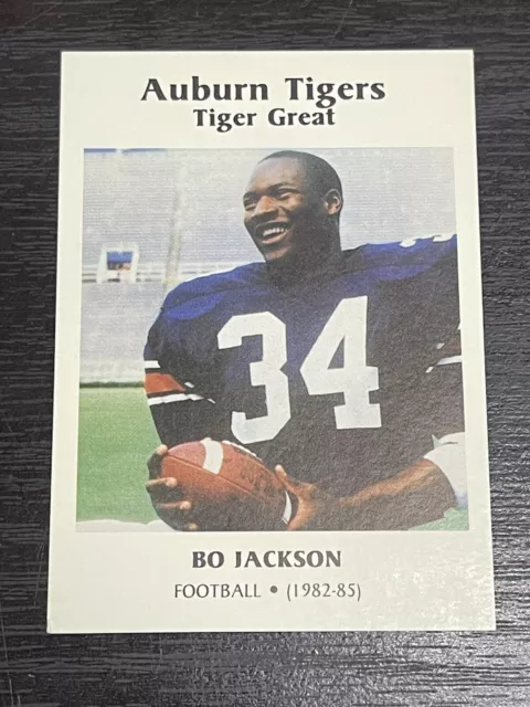 1987 Bo Jackson Auburn Tigers Tiger Great Football Rookie Card McDag Rare