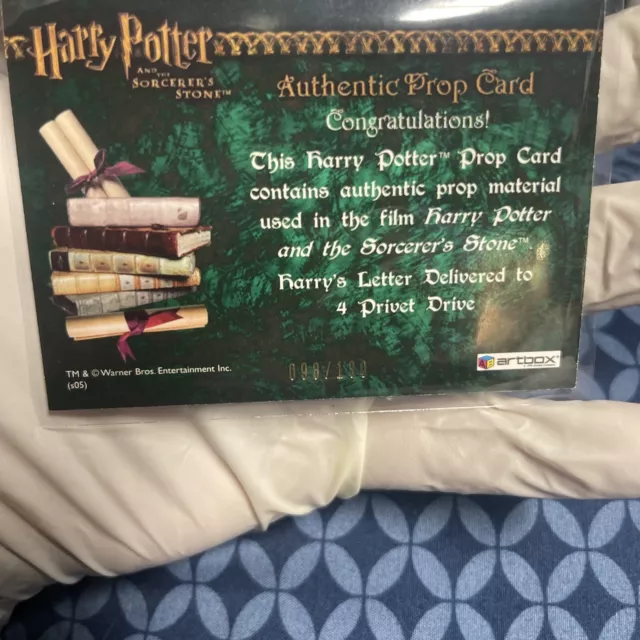 Harry Potter-Prop Card-Harry's Acceptance Letter To Hog warts VERY RARE!!! 2