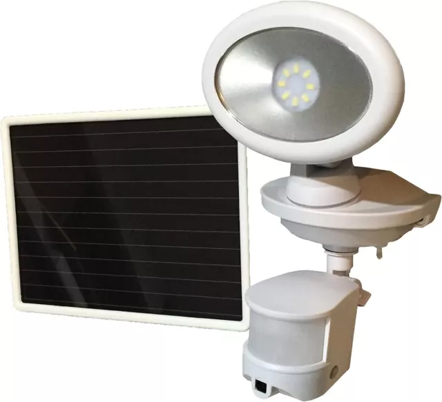 Maxsa 44643-CAM-WH Solar Security Video Camera and Spotlight-White White
