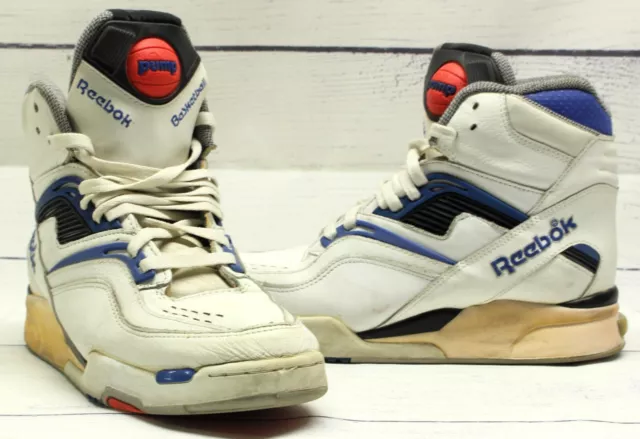 RARE ORIGINAL 1990 Reebok Twilight Zone Pump White/Royal/Black Size 9.5