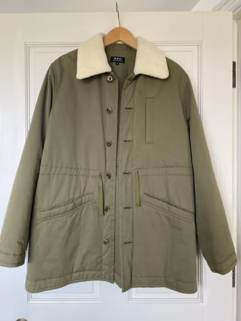 APC Khaki Green ‘Nepal’ Lightly Padded Cotton Jacket/Parka - Size 42/UK 14