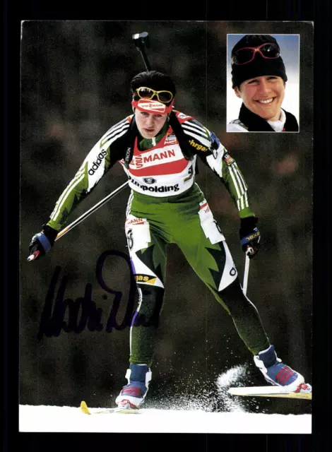 Uschi Disl Autogrammkarte Original Signiert Biathlon + A 134259