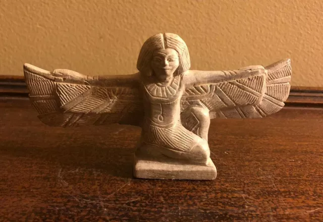 Egyptian Hamr Stone Winged Goddess Isis Queen Of The Gods
