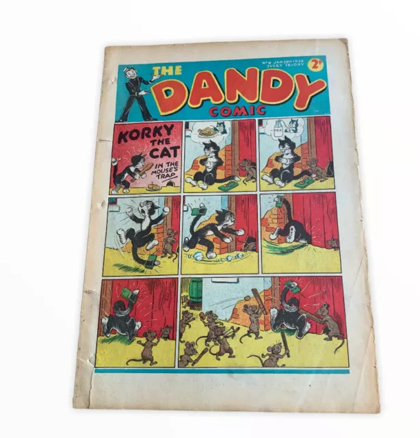 The Dandy Comic No 9 29 Jan 1938 Rare Early Dandy Comic #9 Collectible Dc Thomps