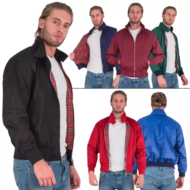 New Mens Casual Classic Retro Jacket Scooter 1970's Vintage Bomber Mod Coat Tops