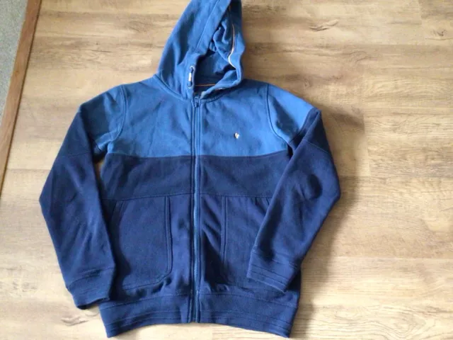 Boy’s Fat Face Blue Zip Up Hoodie. Age 12-13
