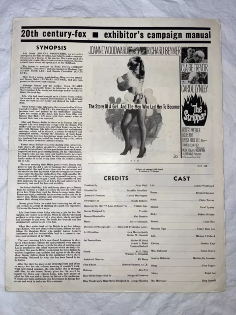 "The Story of a Girl----" Vintage Original Pressbook w/ Joanne Woodward