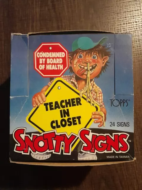 1986 Topps Snotty Signs Non X Out Box 24 Packs