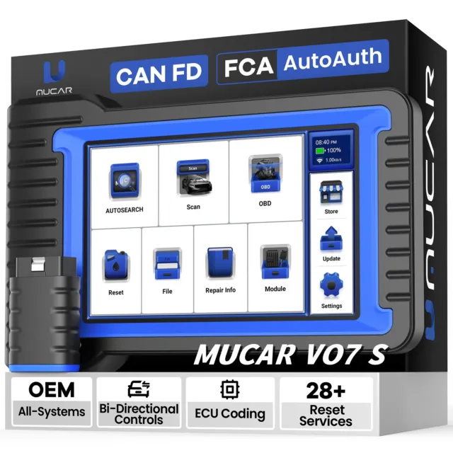 MUCAR VO7 S OBD2 Scanner Auto Diagnosegerät Vollständige SYSTEM CANFD ECU CODING