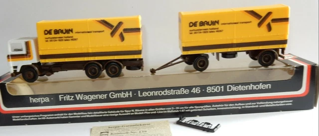Herpa 1/87 – Camion Scania R 420 Avec Remorque Double Girlinger – Réf 154802
