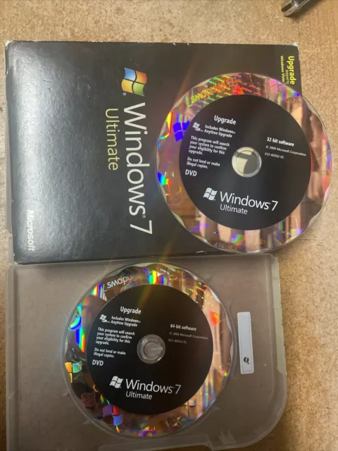 Microsoft Windows 7 Ultimate Upgrade 32 & 64 Bit DVD Retail with Product Key