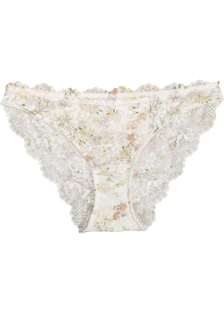 Bellissimi slip Rio con pizzo taglia 44/46 ecru a fiori donna collant perizoma boxer nuovi*